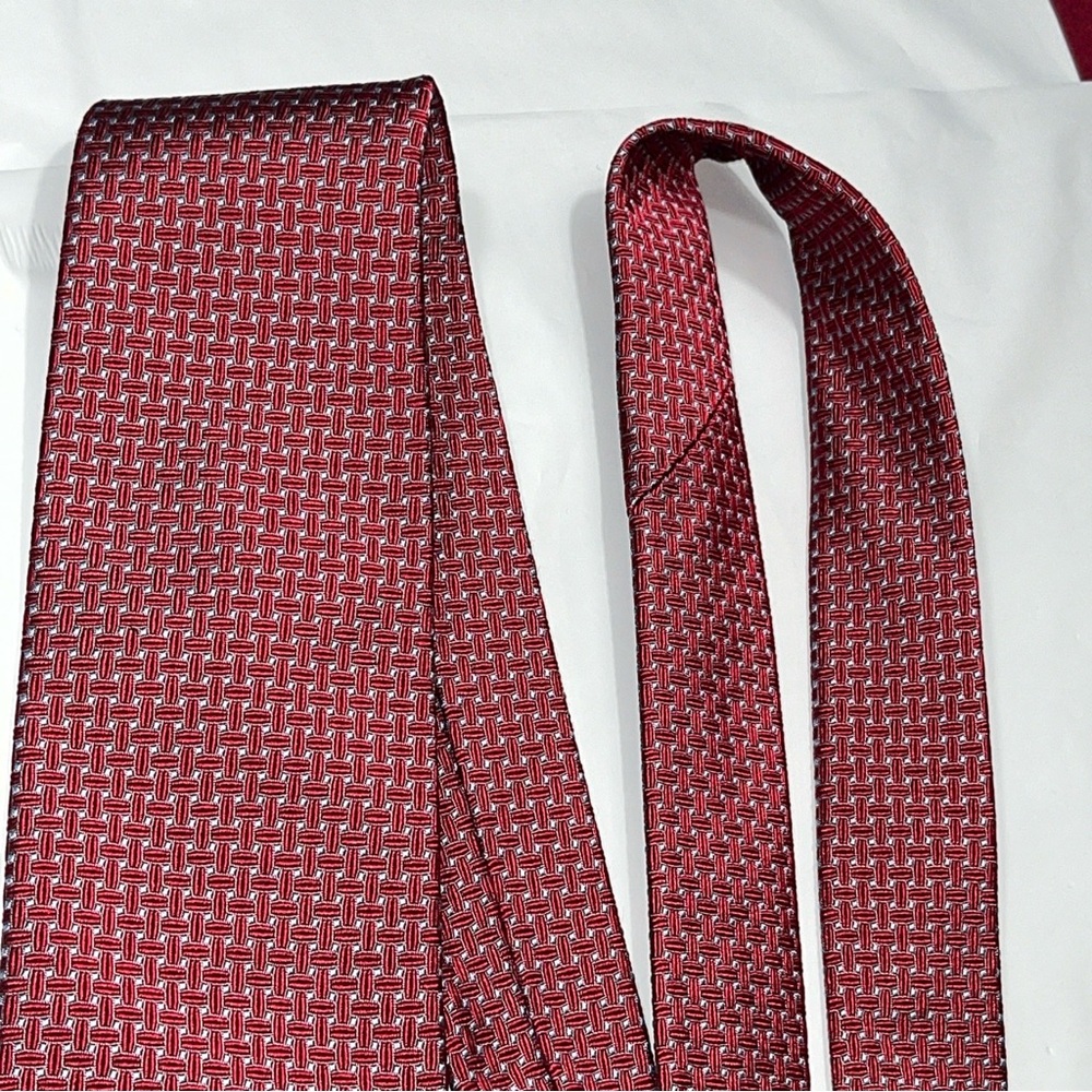 Brooks Brothers Red Blue Design Silk Neck Tie Made in USA Woven in Italy 58” Men - Picture 11 of 15